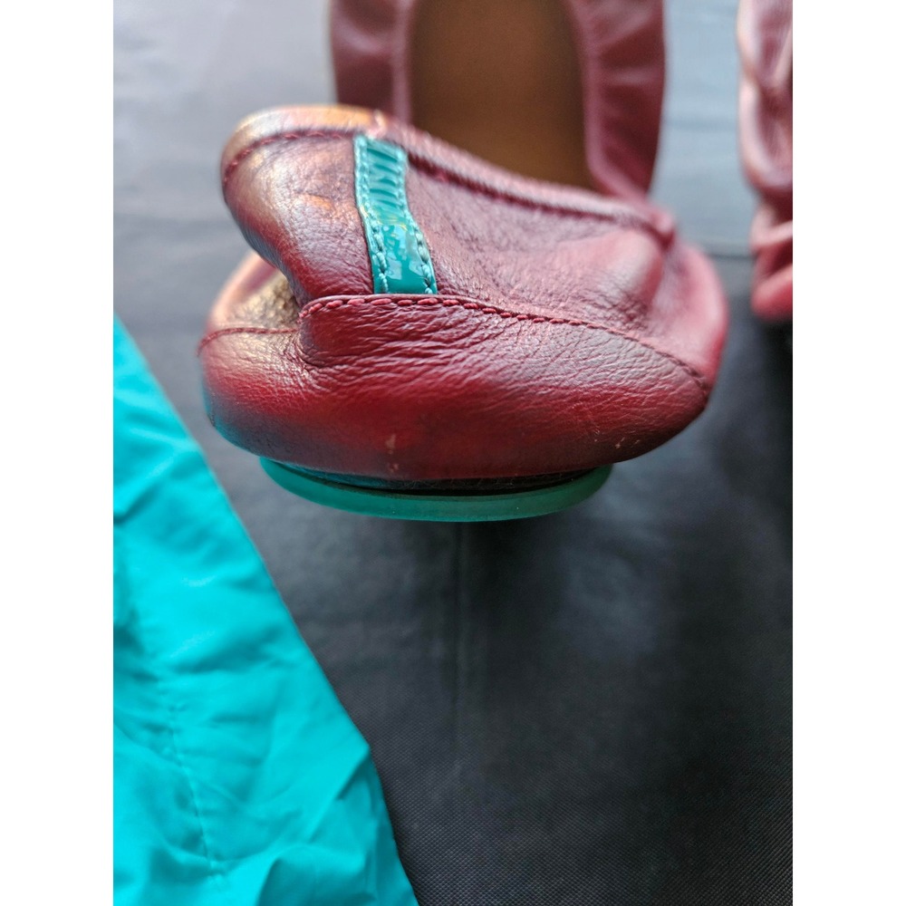 Tieks by Gavrieli Cardinal Red Leather Ballet Flats Size 11 with Box and Bag - Picture 6 of 7